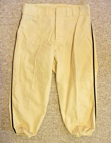 Vintage Wilson Wool Baseball Uniform Pants Black Stripe Size 38 Ivory