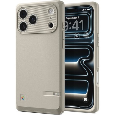 Handyhülle für iPhone 17 Pro Spigen Case Cover Schutzhülle Etui Hülle Beige