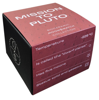 Armbanduhr Moonswatch Omega x Swatch Mission to Pluto Straußenleder