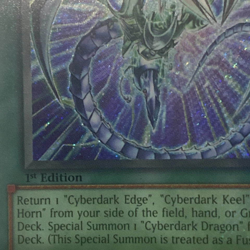 Yugioh Cyberdark Impact! Taev 1st Ed Nm Foil Line Error Misprint - Image 2 of 4