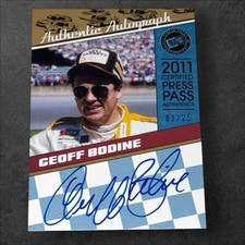 Geoff Bodine PACK PULLED NASCAR signed card 2011 PRESS PASS LEGENDS BLUE #03/25