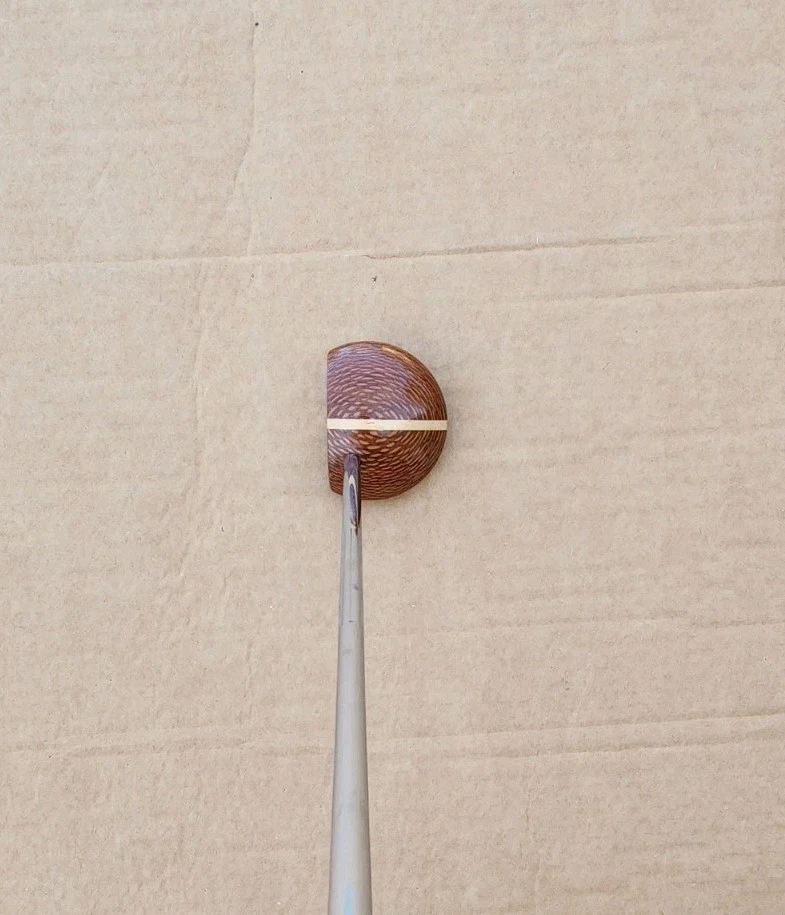 Beautiful Custom-Made Wooden Mallet Putter w/ brass face insert RH 35.5" (K010) - Image 4 of 4
