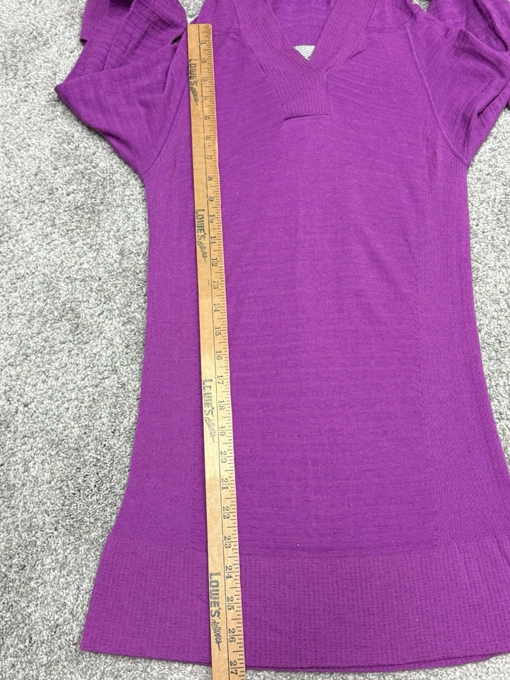 Athleta Remarkawool con capucha mezcla de lana merino púrpura pequeño Foto 4 de 4