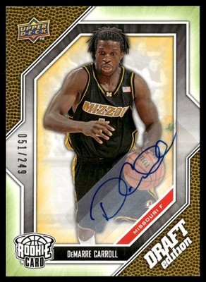 DeMarre Carroll 2009-10 Upper Deck Draft Edition Auto Green #25 #/249 - Missouri