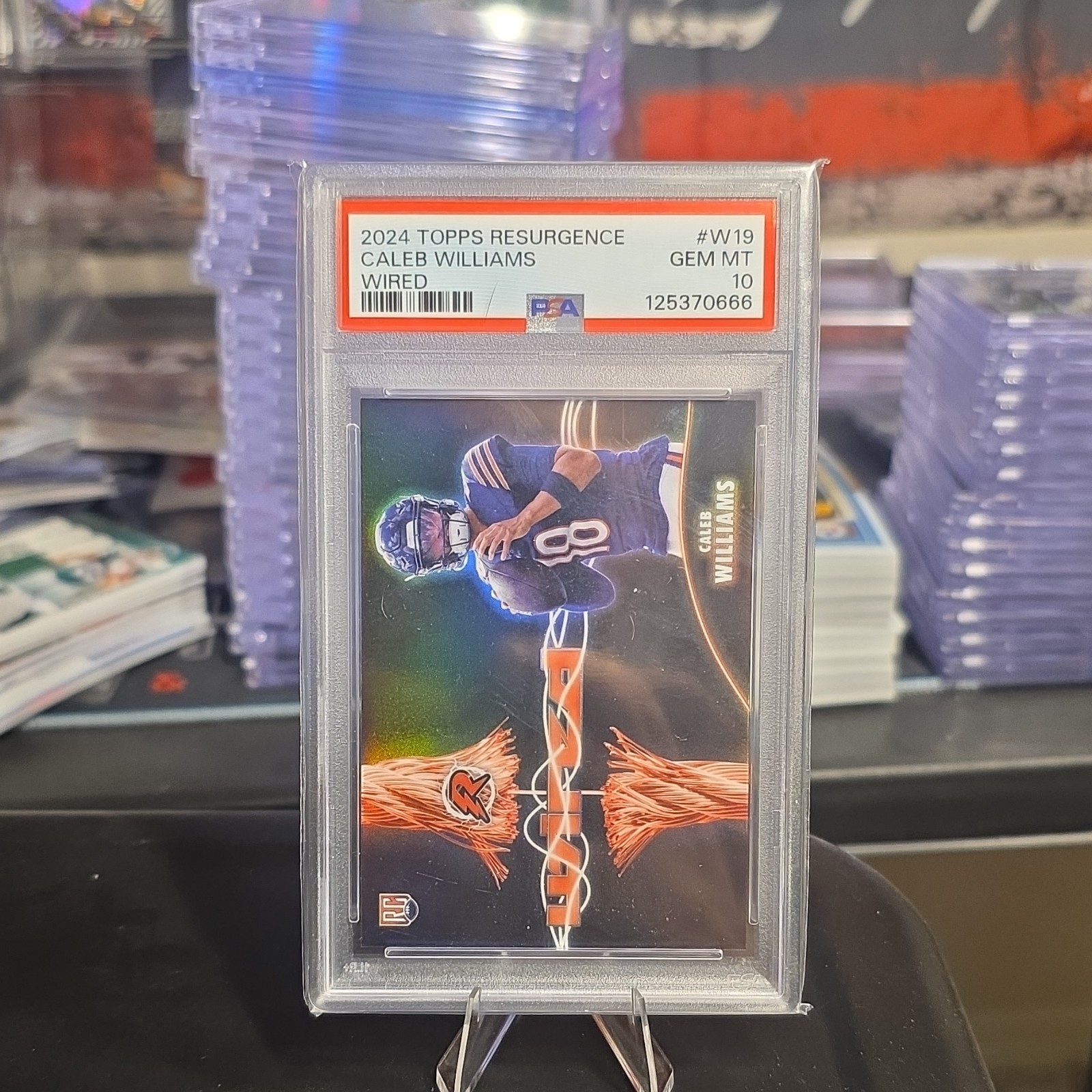 2024 Topps Resurgence Caleb Williams Wired Rookie Card W19 psa 10