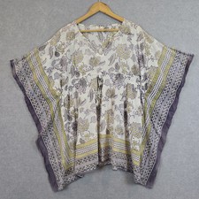 Anokhi Kaftan Womens Free Size Paisley Floral Light Weight Boho Hippie Cover Up 
