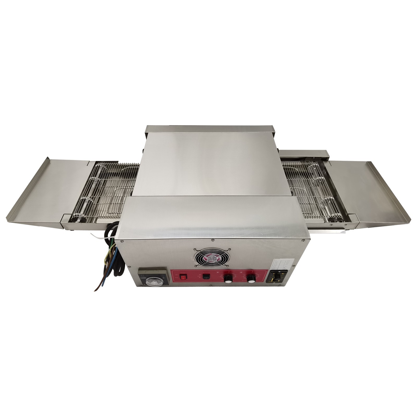 220V Electric Straight Tube Conveyor Pizza Oven Commercial Baking Oven 12"