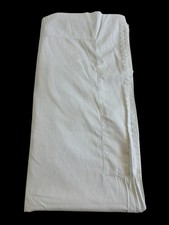 Frette California King Flat Sheet Italy White Jacquard Upper Border EUC