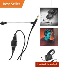 V-MODA BoomPro Wired Microphone Clip-On, Mute Button Volume Control Black