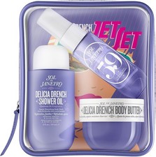 Sol de Janeiro  Delicia Drench Jet Set Travel Gift Body Kit New UK Hot Sale Deal