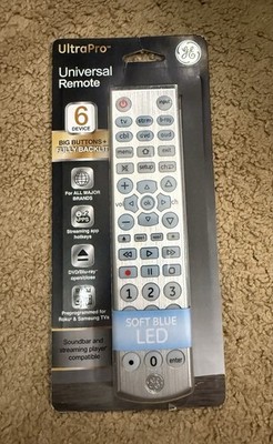 GE UltraPro Universal Remote Device Full Backlit works with all major Brands