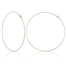 Thin Gold Hoop Earrings for Women, 70mm/2.75in Large Large,