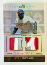 2011 Ryan Howard Topps Tribute Game-Worn Jersey Letters Patch Relics /24