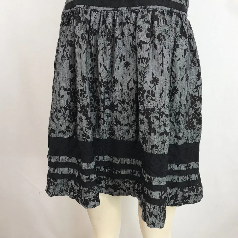 VESTIDO BE BOP - MUJER MEDIANO - Y2K NEGRO FLORAL SIN MANGAS MEZCLA ALGODÓN Foto 3 de 4