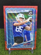 🔥🏉 2025 Donruss Optic Jackson Hawes Rated Rookie Red Wave Prizm Bills #357