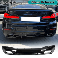 Glanz Schwarz Heckdiffusor Heckansatz Diffusor für BMW G30 540i M-Paket 2017-23