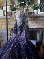 Paparazzi Prom PAP95127 Black and Purple Ombre Sequin Mermaid Gown