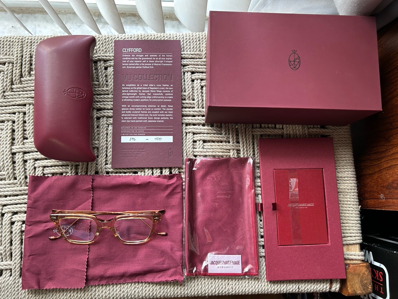 Jacques Marie Mage Clyfford Sand New Optical Frames With Demo Lenses #396/400