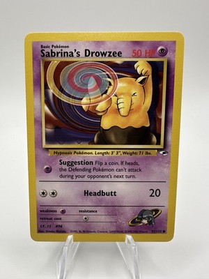 Sabrina's Drowzee 92/132 Gym Heroes Unlimited Common Pokémon TCG Atsuko Nashida