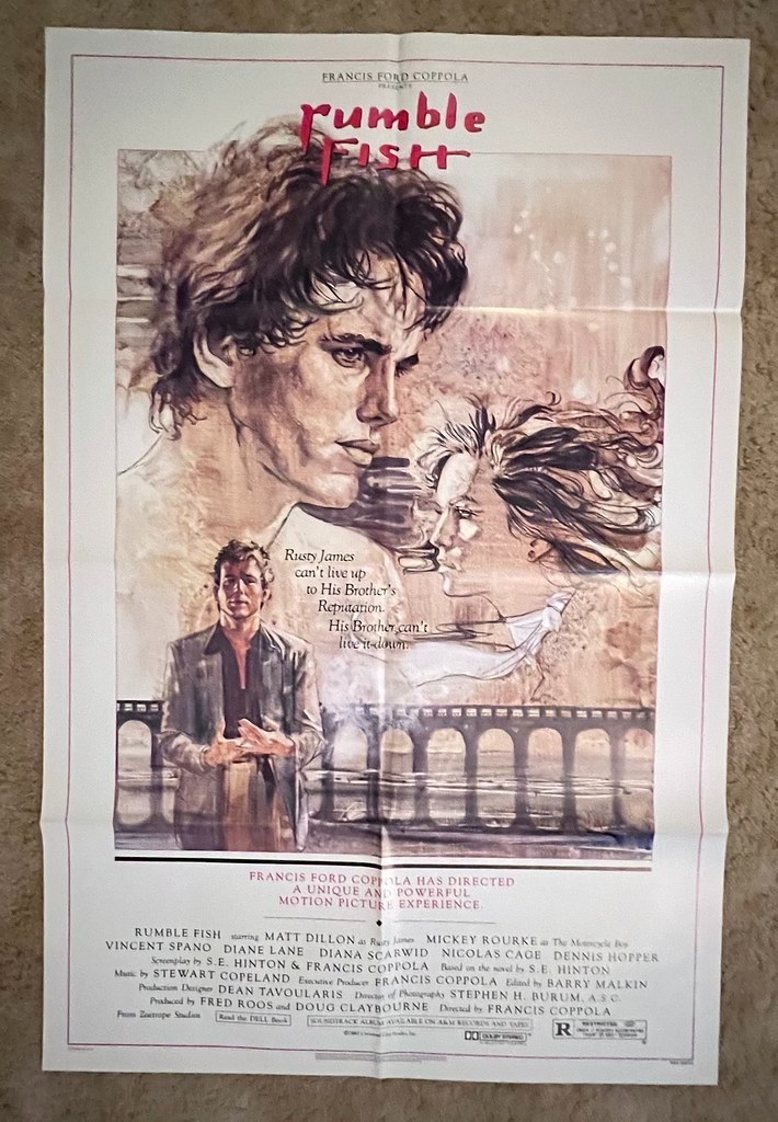Rumble Fish 1983 Movie Poster 27x41 Matt Dillon Mickey Rourke