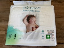 ECO BOOM Bamboo Baby Diaper, PREMIUM, size XL 26 Lbs  28 Diapers