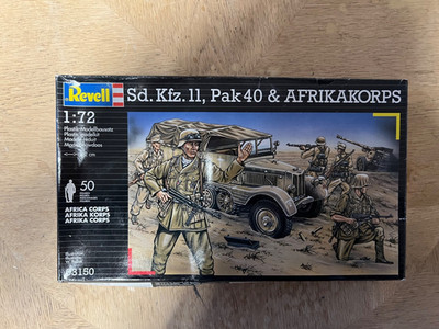 Revell 03150 1/72 Sd.Kfz. 11 & Pak40 & 50 Afrikakorps figures NEW US SHIPPING