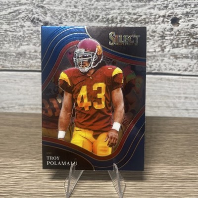 2022 Panini Select Draft Picks - Field Level Blue #159 Troy Polamalu USC.