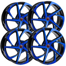 4 Revolution Racing R29 20x8.5 5x4.5 40mm Blackblue Wheels Rims 20 Inch