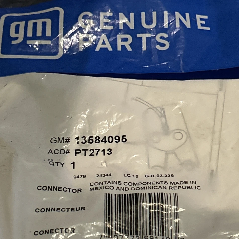 Подлинный коннектор привода корпуса дроссельной заслонки GM 2010-21 6-контактный 1,4 1,8 6,2 - Изображение 3 из 4