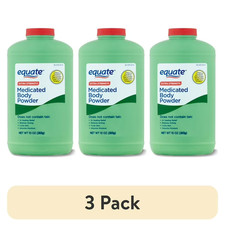  3 pack Equate Extra Strength Medicated Body Powder, Eucalyptus Scent, 10 oz
