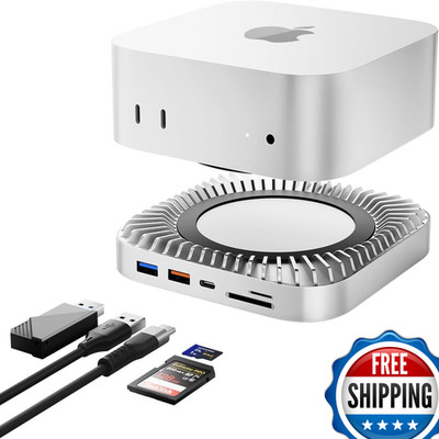 Giissmo Mac Mini M4 Dock Usb C Hub Aluminum Mac Mini Stand And Hdmi Hub For M4