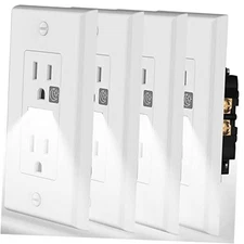  Night Light Wall Outlet-Easy to Non-Tamper Resistant Daylight White LED