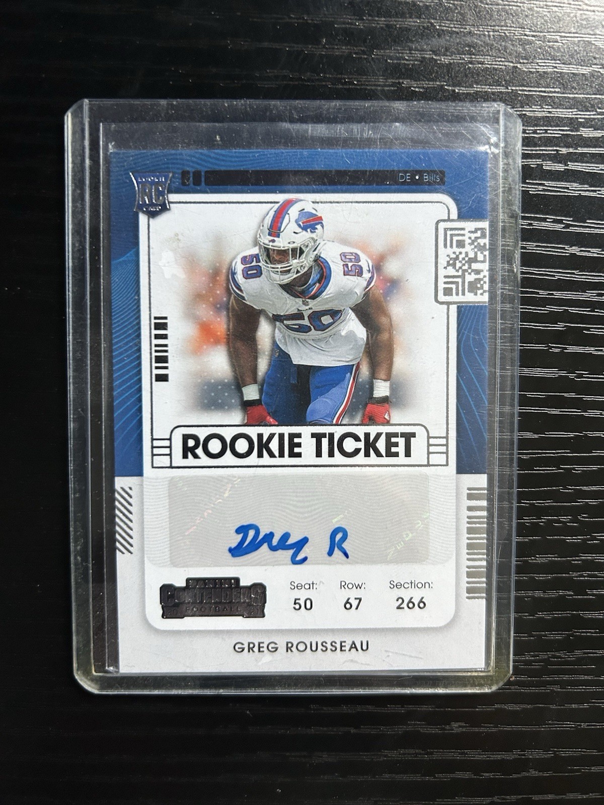 2021 Panini Contenders Rookie Ticket Auto Greg Rousseau