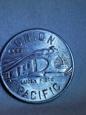 Vintage Union Pacific Train 1934 1.25" Commemorative Coin Alcoa Aluminum America