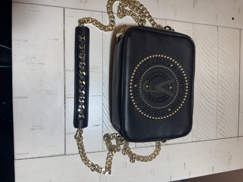 Versace Jeans Small Shoulder Bag Women's Black Gold Hardware