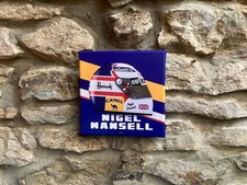 Nigel Mansell F1 Canvas 20cm Wall Decor Art Helmet Williams FW14B 1992 F1 Gift