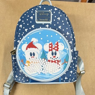 Loungefly Disney Mickey & Minnie Mouse Mini Backpack Blue White