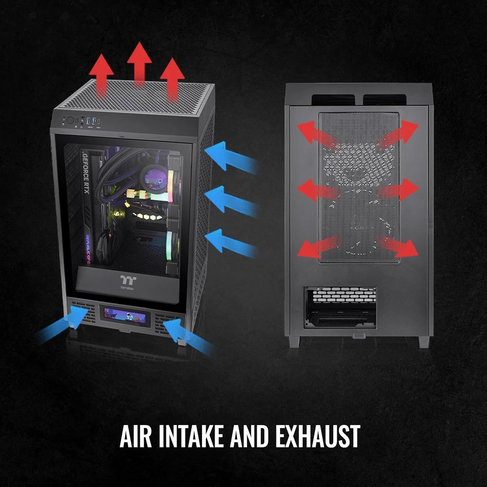 Thermaltake Tower 200 Mini-ITX Black Computer Case Gaming Tower - Image 3 of 4