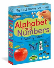 Alphabet and Numbers: 4 Activity Book Boxed Set with Stickers : A