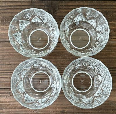 ''TOPAZ'' Old Fashioned by PASABAHCE Vintage Turkish Glassware Set of 4