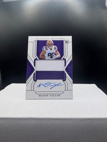 2025 National Treasures Collegiate #55 Mason Taylor Auto Patch Purple #/25