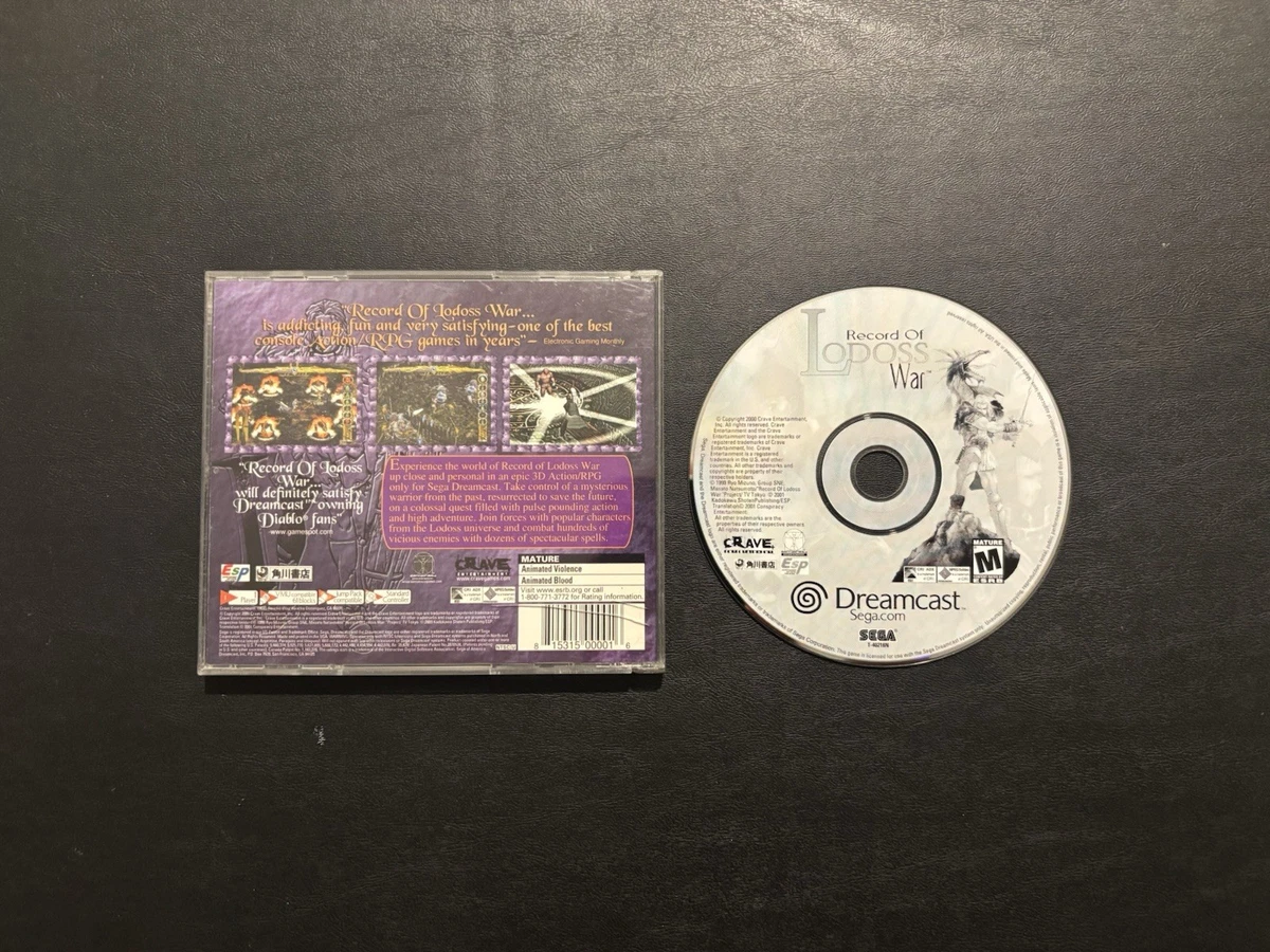 Sega Dreamcast Record of Lodoss War Video Games for sale | eBay