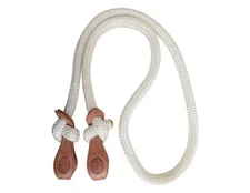 Martin Saddlery Reins Tack Colt Shorter Slobber Straps 3/4 White LRN