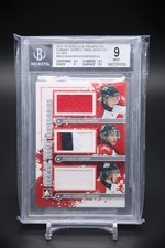 2011-12 HEROES AND PROSPECTS SUBWAY SERIES TRIOS JERSEY MACKINNON /70 Bgs 9 Pop1