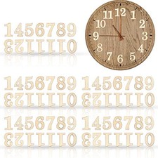 75 Pieces Wooden Clock Numbers Kit in 5 Sets Arabic Clock Original Color