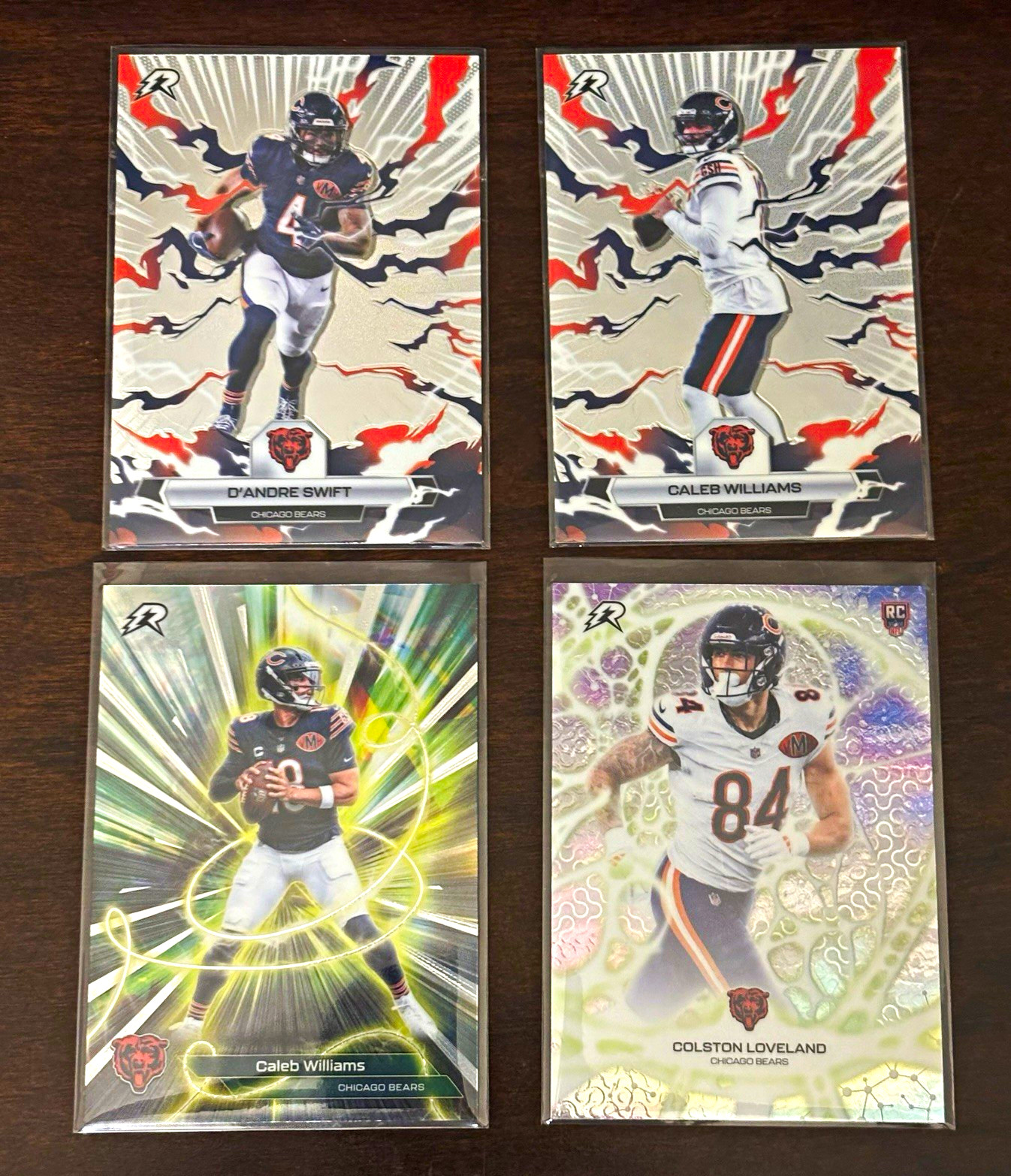 Topps Resurgence Chicago Bears 4-Card Lot Caleb Williams, Swift,  Loveland RC