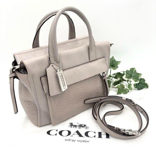 COACH 2way Bleecker Mini Riley Handbag Gray 6a | eBay