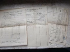 🔵 3 DOCUMENTI VERBALE AVVISO PIGNORAMENTO MOBILI ASTA COMUNE DI ALATRI 1903 🤣