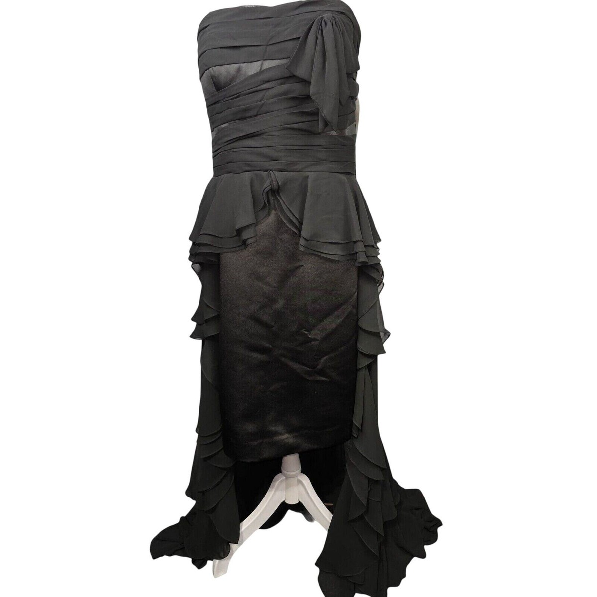 Camille La Vie Strapless Ruffled High-Low Gown Convertible Dress 12  Whimsygoth | eBay