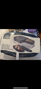 Parini Outdoor BBQ Prep and Serve Tray Two Tiered Container